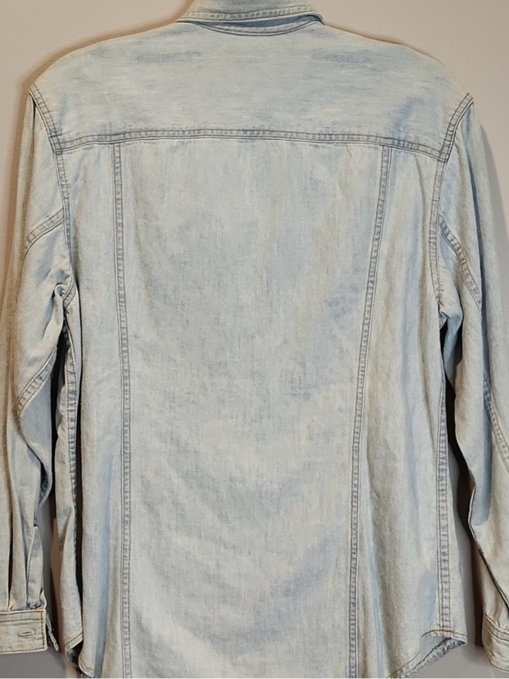 Vintage Banana Republic Light Blue Safari Denim Shirt - Picture 6 of 6